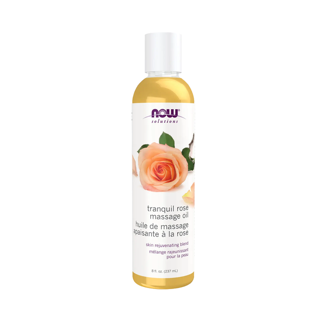NOW - Tranquil Rose Massage Oil Skin Rejuvenating Blend | 237 mL