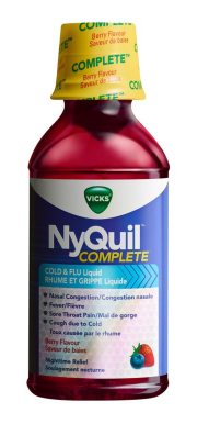 Vicks NyQuil Complete Cold & Flu Relief Syrup - Berry Flavour | 354 ml