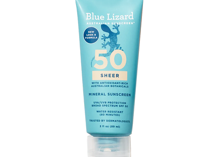 Blue Lizard - Crème solaire minérale transparente FPS 50 | 50 ml