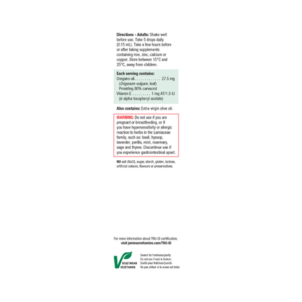 Jamieson - Huile d'origan extra forte avec vitamine E | 25 mL