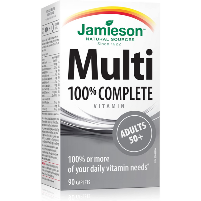 Jamieson - Multivitamines complètes à 100 % - Adultes de 50 ans et plus | 90 comprimés