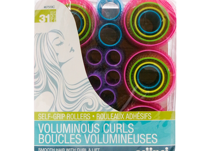 Scünci - Assorted Self-Grip Rollers for Voluminous Curls | 31 Pieces