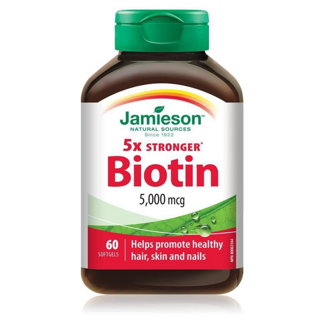 Jamieson - Biotin 5000 mcg | 60 softgels