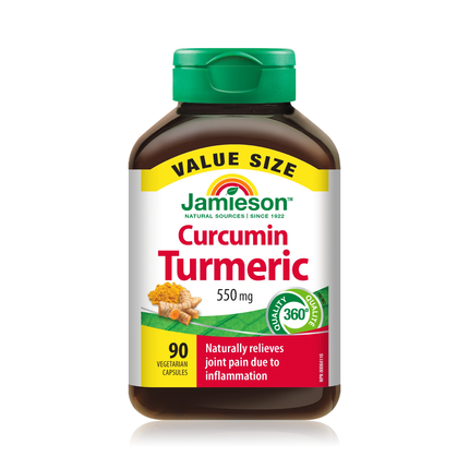 Jamieson - Curcumin Turmeric, 550mg | 90 Vegetarian Capsules