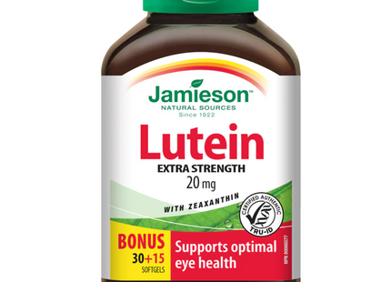 Jamieson - Lutéine extra forte 20 mg avec zéazanthine | 45 gélules