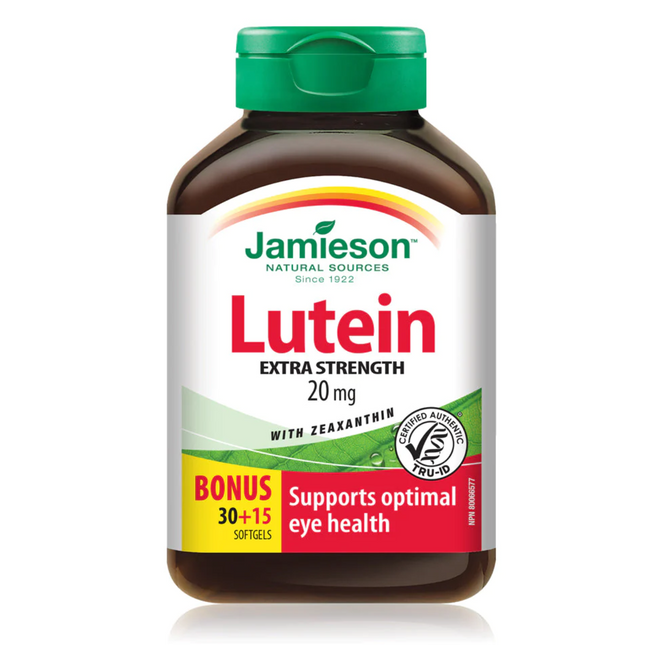 Jamieson - Lutéine extra forte 20 mg avec zéazanthine | 45 gélules