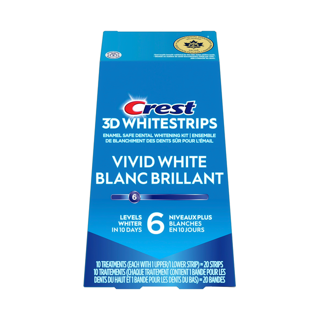 Crest - 3D White Strips Vivid White - 6 Levels Whiter | 10 Treatments
