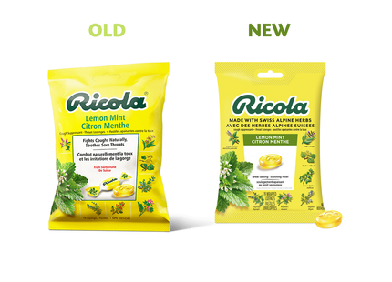 Ricola - Cough Suppressant Throat Lozenges - Lemon Mint | 19 Lozenges