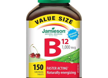 Jamieson - Faster Acting Naturally Energized B12 1000mcg | 150 Tablets