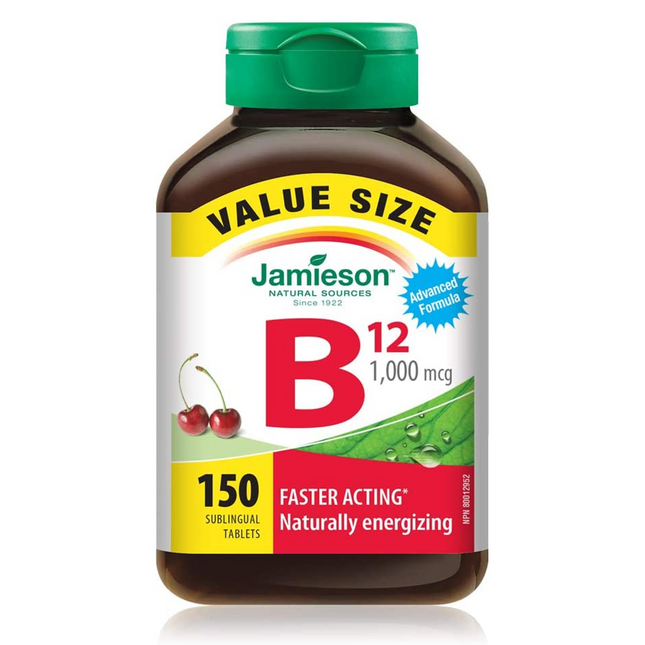 Jamieson - Faster Acting Naturally Energized B12 1000mcg | 150 Tablets