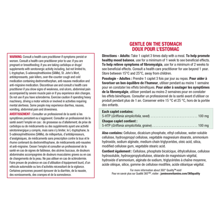 Jamieson - 5-HTP 100 mg | 90 comprimés enrobés entériques