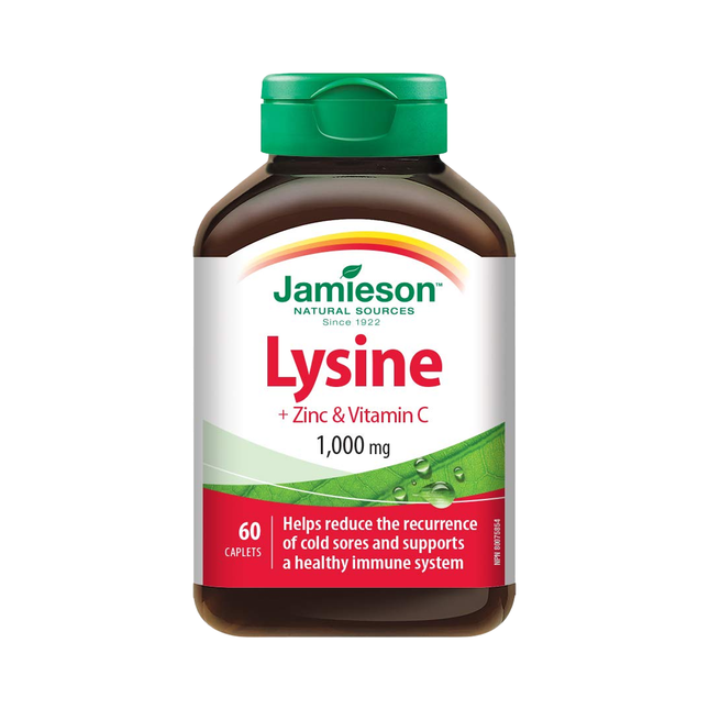Jamieson - Lysine + Zinc & Vitamin C 1000mg | 60 Caplets