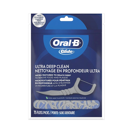 Oral-B Glide Ultra Deep Clean, saveur menthe fraîche | 75 choix de fil dentaire