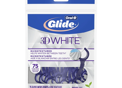 Oral-B 3D White, Menthe éclatante | 75 cure-dents