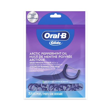 Oral-B - Glide Arctic Peppermint Oil Floss Picks | 75 Floss Picks