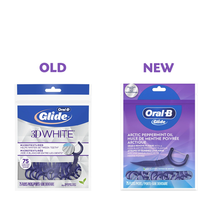 Oral-B - Glide Arctic Peppermint Oil Floss Picks | 75 Floss Picks