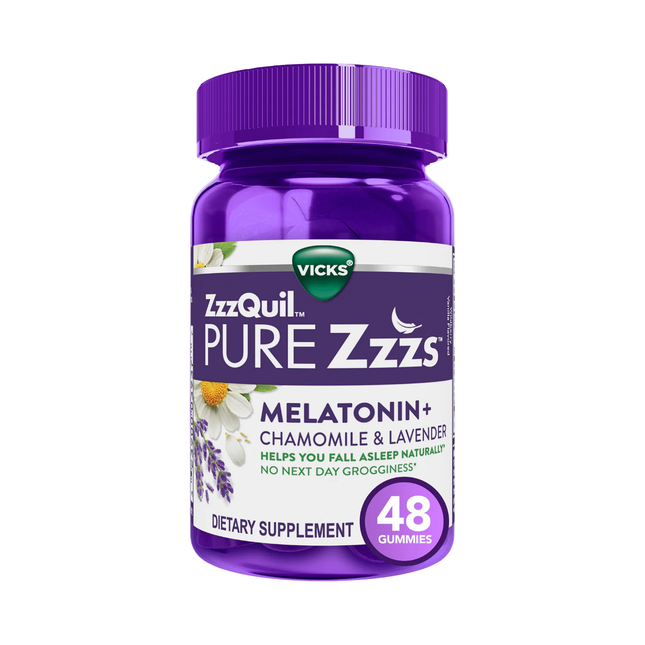 Vicks - ZzzQuil Pure Zzzs, Wildberry Vanilla Flavour | 48 Gummies