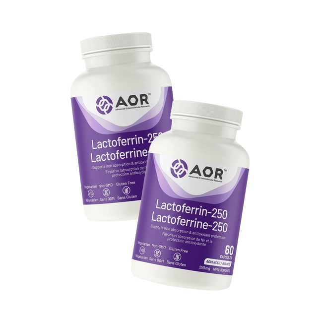 DOUBLE PACK AOR Lactoferrin-250 | 60 Caps x 2