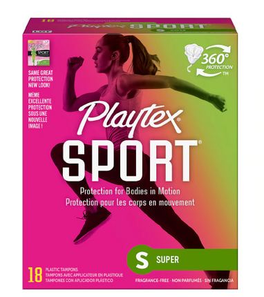 Tampons en plastique Playtex Sport 360º - Super | 18 tampons