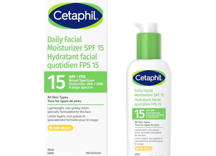 Cetaphil - Hydratant Quotidien Visage pour Tous Types de Peau FPS 15 | 120 mL