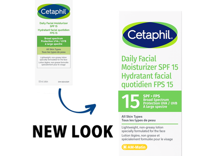 Cetaphil - Hydratant Quotidien Visage pour Tous Types de Peau FPS 15 | 120 mL