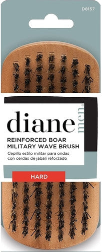 Diane Men - Reinforced Boar Military Wave Brush - D8157 | Hard Bristle