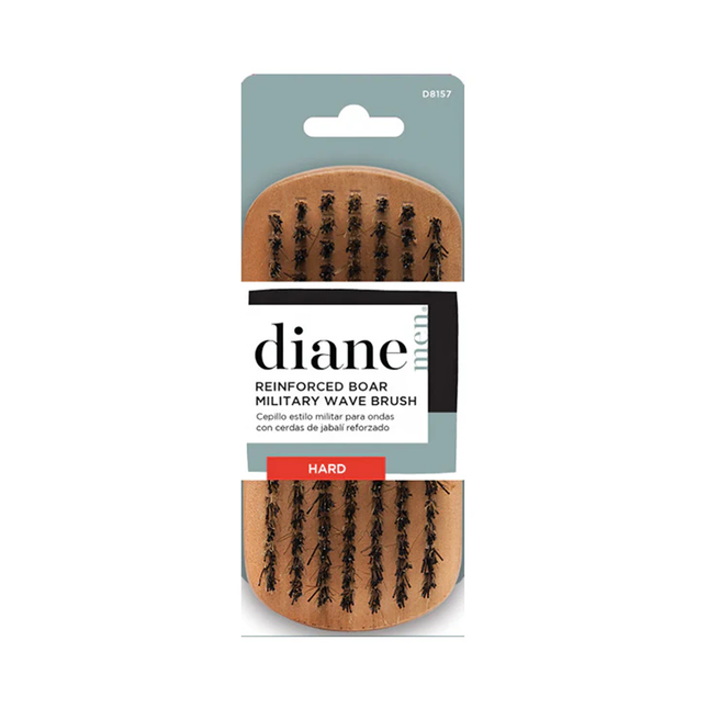 Diane Men - Reinforced Boar Military Wave Brush - D8157 | Hard Bristle