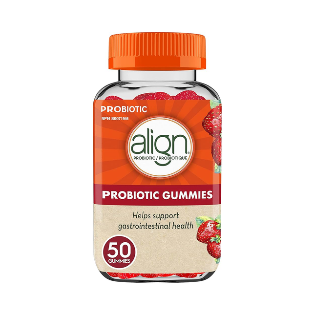 Align Probiotic - Gummies probiotiques, saveur fraise | 50 gummies