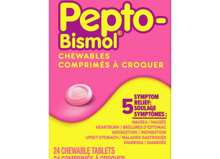 Pepto Bismol - Comprimés à croquer originaux | 24 comprimés