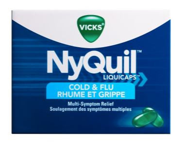 Vicks NyQuil Cold & Flu Liquicaps - Nighttime Relief | 16 Liquid Capsules