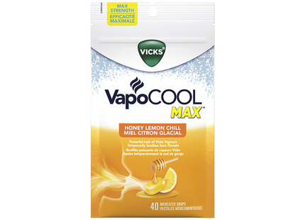 Vicks - VapoCOOL Max - Honey Lemon Chill | 40 Medicated Drops