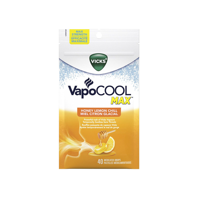 Vicks - VapoCOOL Max - Honey Lemon Chill | 40 Medicated Drops
