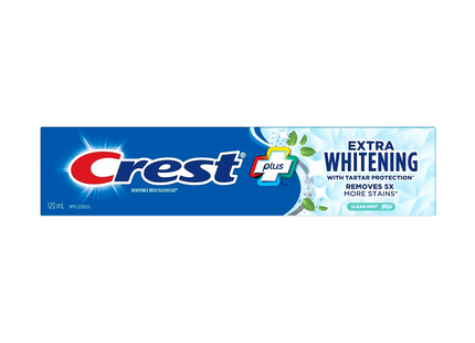 Crest - Plus Extra Whitening Toothpaste with Tartar Protection, Clean Mint | 120 mL