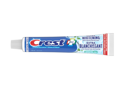 Crest - Plus Extra Whitening Toothpaste with Tartar Protection, Clean Mint | 120 mL