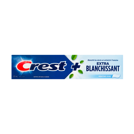 Crest - Plus Extra Whitening Toothpaste with Tartar Protection, Clean Mint | 120 mL