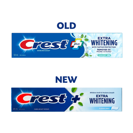 Crest - Plus Extra Whitening Toothpaste with Tartar Protection, Clean Mint | 120 mL