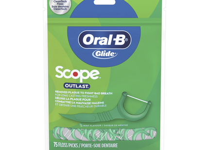 Oral-B Glide - Scope Outlast, saveur menthe | 75 choix de fil dentaire