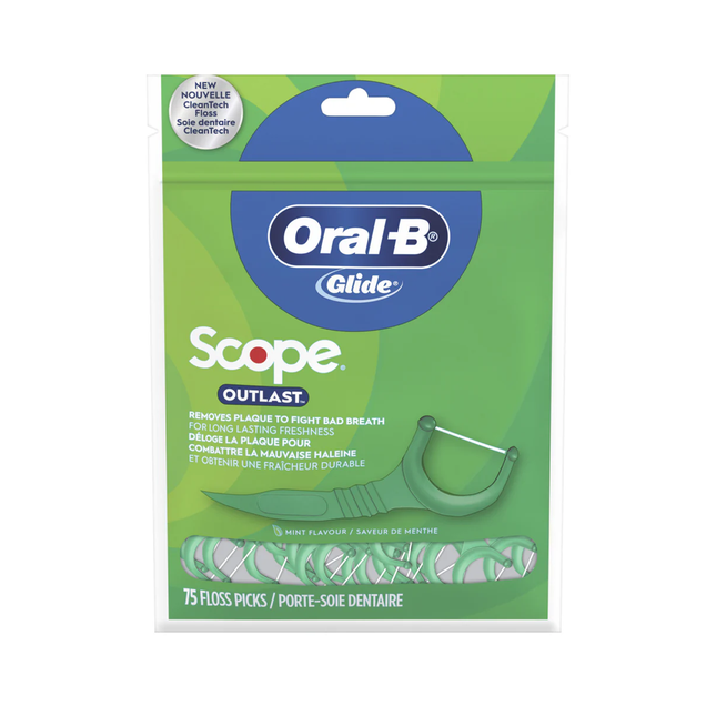 Oral-B Glide - Scope Outlast, Mint Flavour | 75 Floss Picks