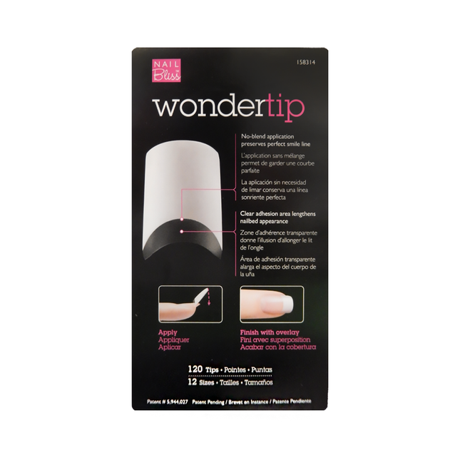 Nailbliss - Wonder Tip - Extensions d'ongles longs blancs - NBWT001 | 120 embouts - 12 tailles