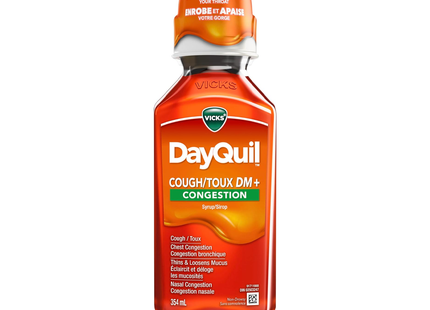 Vicks - DayQuil Cough Suppressant Syrup, Tropical Blend Flavour | 354 mL
