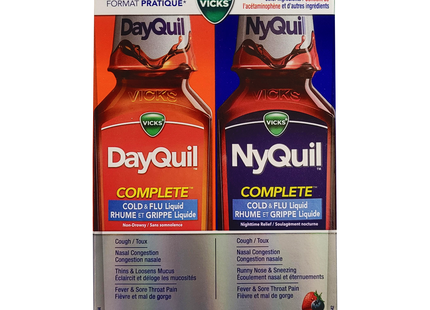Vicks - DayQuil & NyQuil Cold & Flu Liquid Convenience Pack | 2x 236 mL