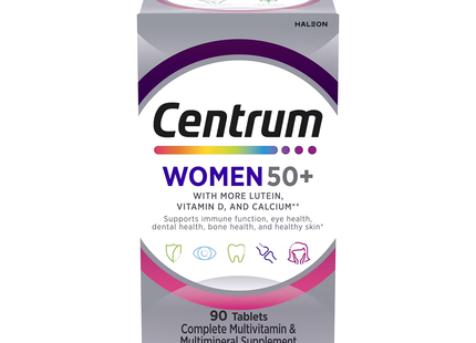 Centrum - Women 50+ Complete Multivitamin and Multimineral Supplement | 90 Tablets