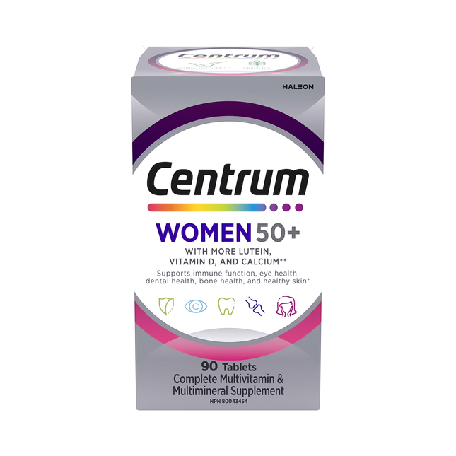 Centrum - Women 50+ Complete Multivitamin and Multimineral Supplement | 90 Tablets