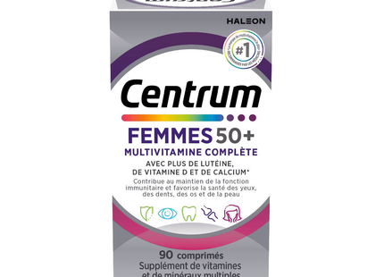 Centrum - Women 50+ Complete Multivitamin and Multimineral Supplement | 90 Tablets