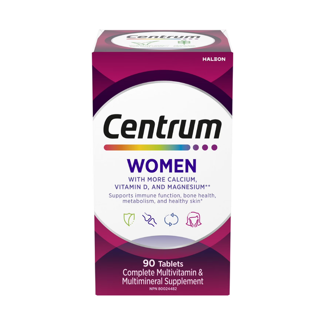 Centrum - Women's Complete Multivitamin and Multimineral Supplement | 90 Tablets