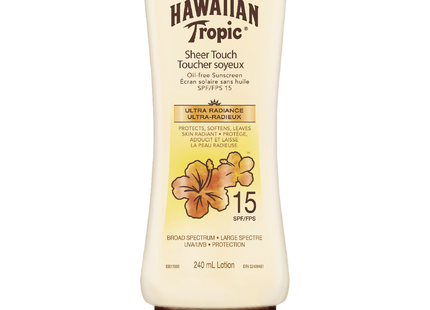 Hawaiian Tropic - Sheer Touch Ultra Radiance - Crème solaire sans huile - SPF 15 | 240 ml