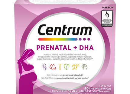 Centrum - Prenatal + DHA Combo | 60 + 60 Softgels