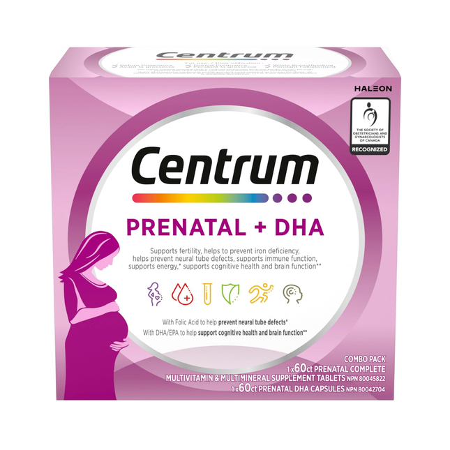 Centrum - Prenatal + DHA Combo | 60 + 60 Softgels