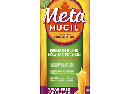 Metamucil - Mélange premium sans sucre avec extrait de stévia - Saveur orange | 667 g