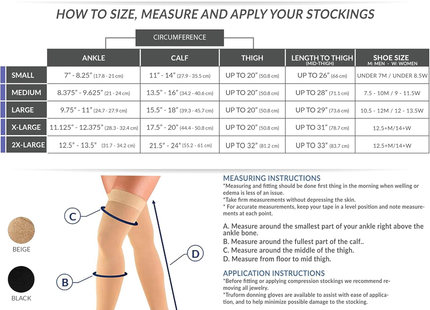 TRUFORM - Thigh High Stockings, Dot Top, Open-Toe | 20-30 mmHg